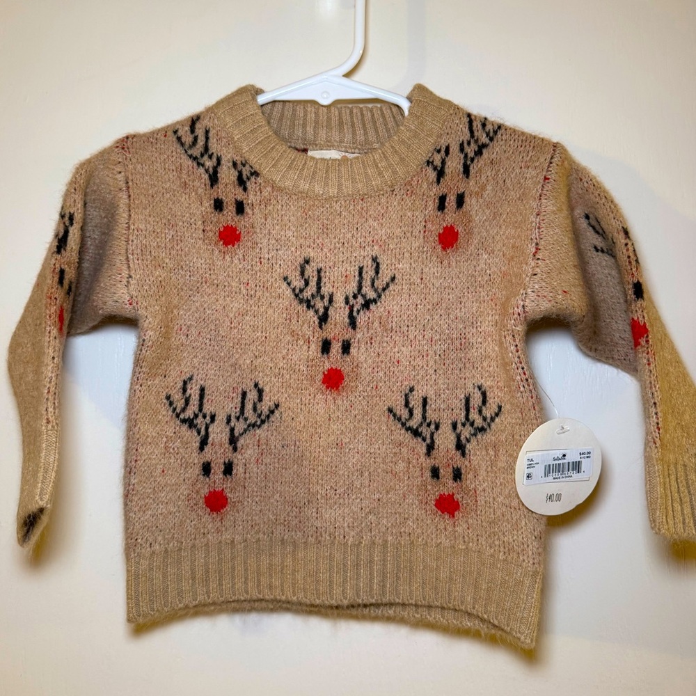 Tullabee 6-12mo. Reindeer Sweater